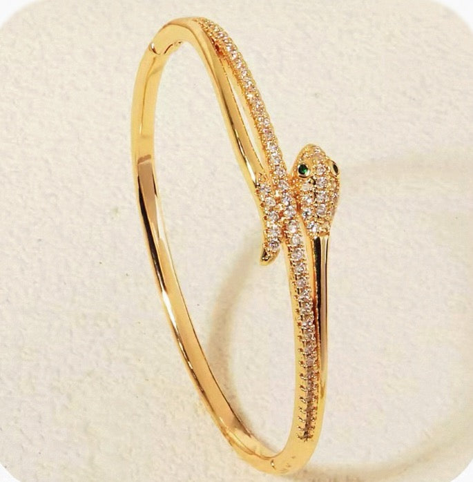 Moda de aço inoxidável cobra dourada pulseira para mulheres clássico animais pulseiras jóias acessórios verão como presentes